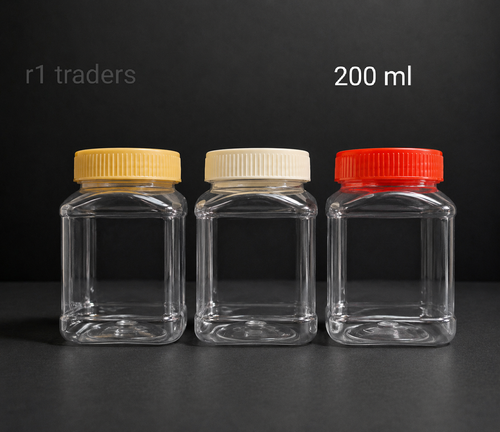 200 ML Square PET Jar 53 mm cap 224 pcs